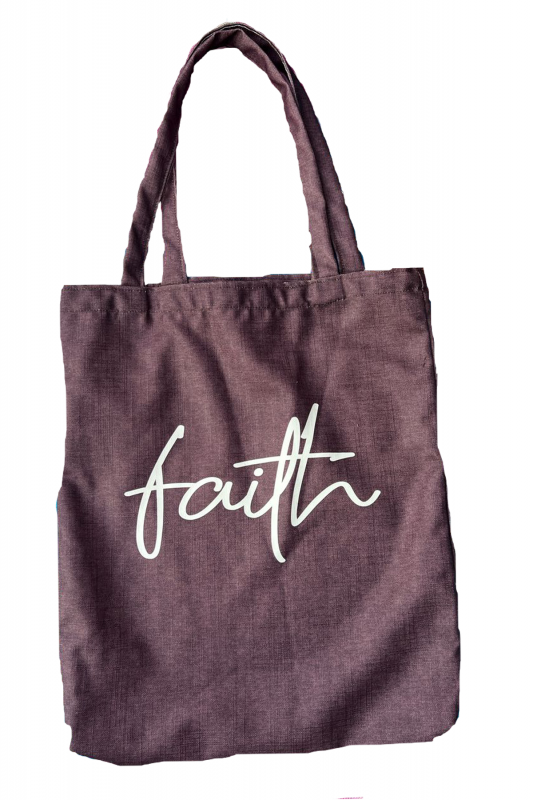 Faith - Brown Tote Bag