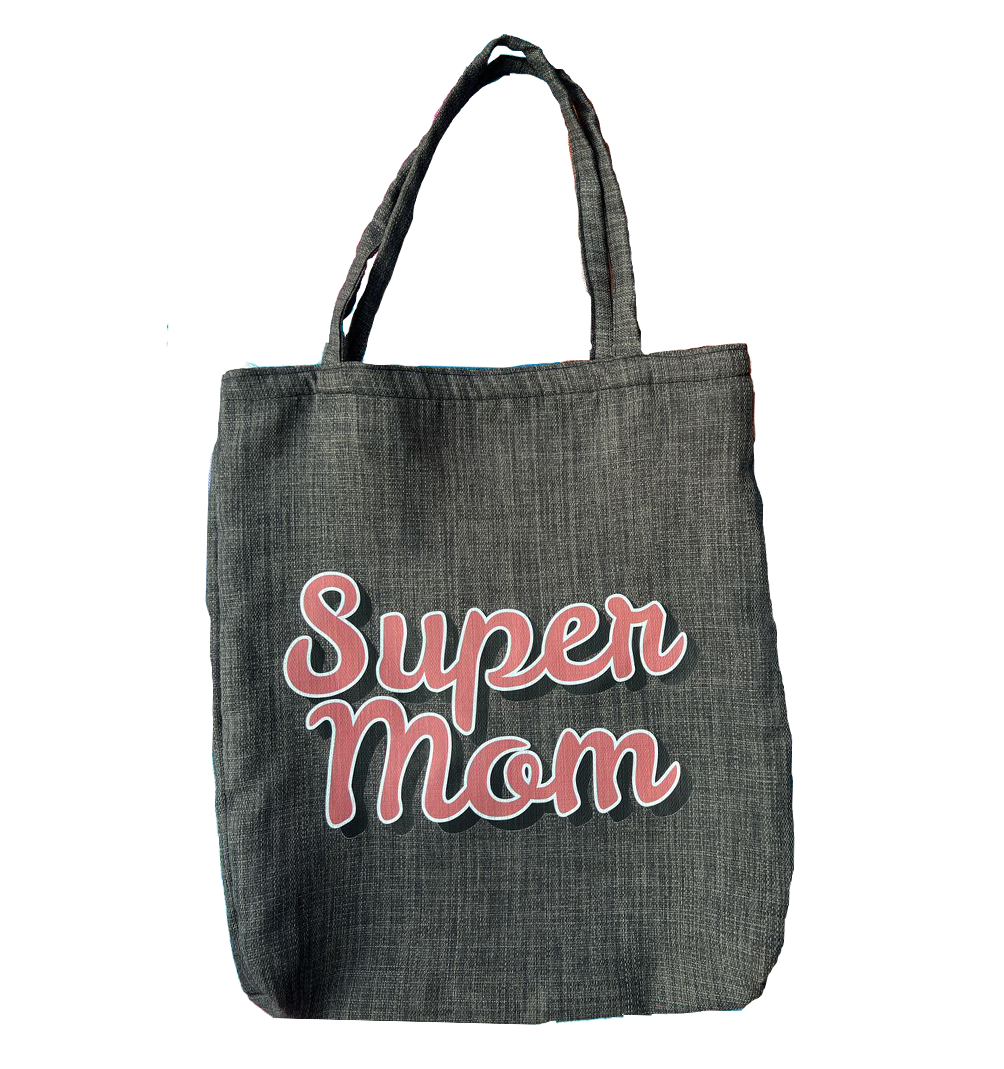 Super Mom - Grey Tote Bag